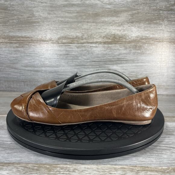 Aldo Shoes - Aldo Women's Brown Leather Slip On Ballet Flats Size EU 38 US 7.5